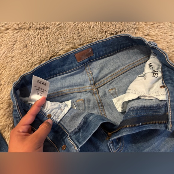 MOTHER Straight Leg Blue Jeans - Picture 2 of 4